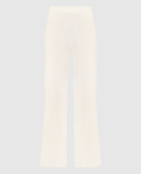 Ballantyne Beige pants in a textured pattern B1T07112C90