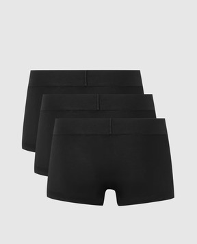 Versace Set of black boxer shorts with logo 10209891A14783