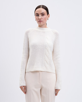 Twinset White sweater with wool 252AP3151