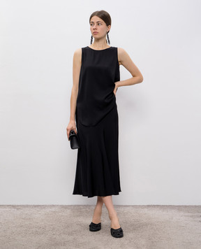 Allude Black silk top 25584002