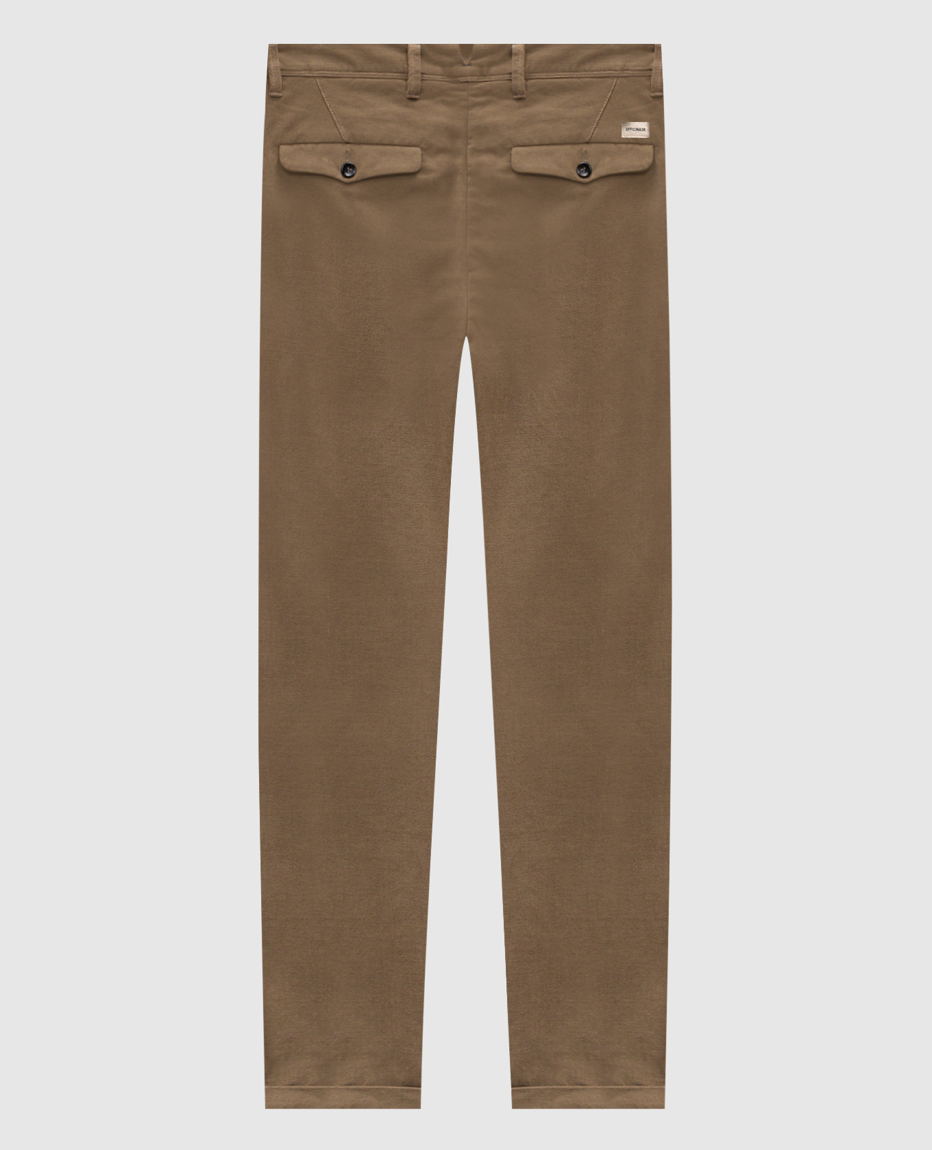 

Khaki pants with logo patch Officina 36