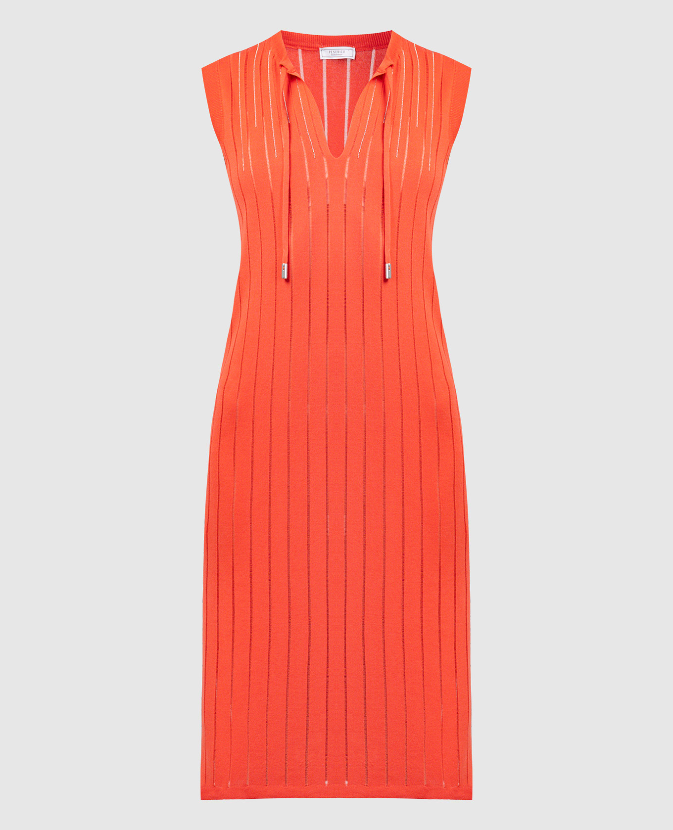 

Red midi dress with monil chain Peserico