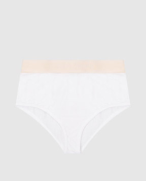 Palm Angels White panties with a logo pattern PWUC006S24FAB001