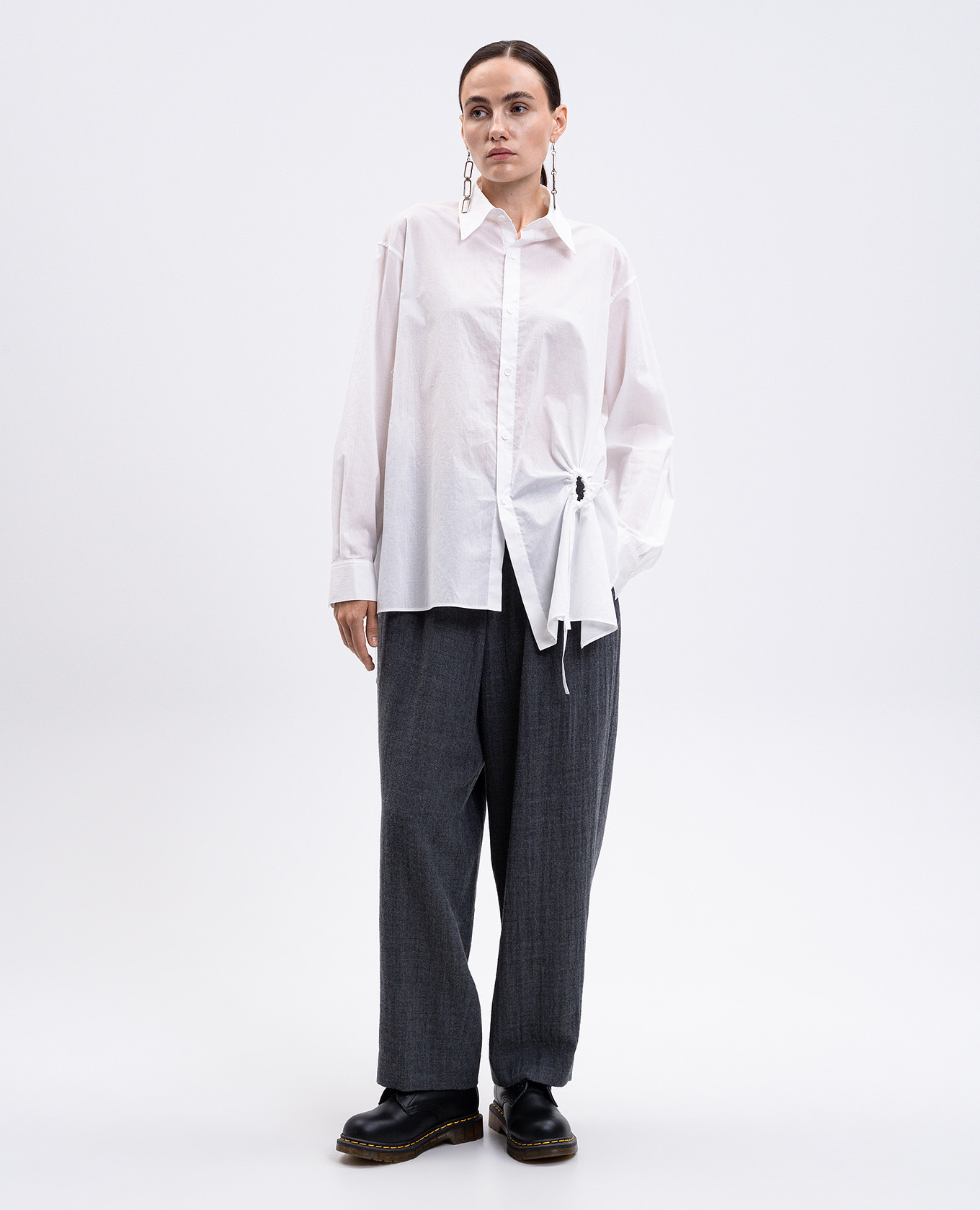 White shirt with drapery Y`S Yamamoto 2