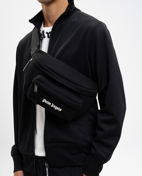 Palm Angels Black belt bag with logo embroidery PMNO009F25FLE001