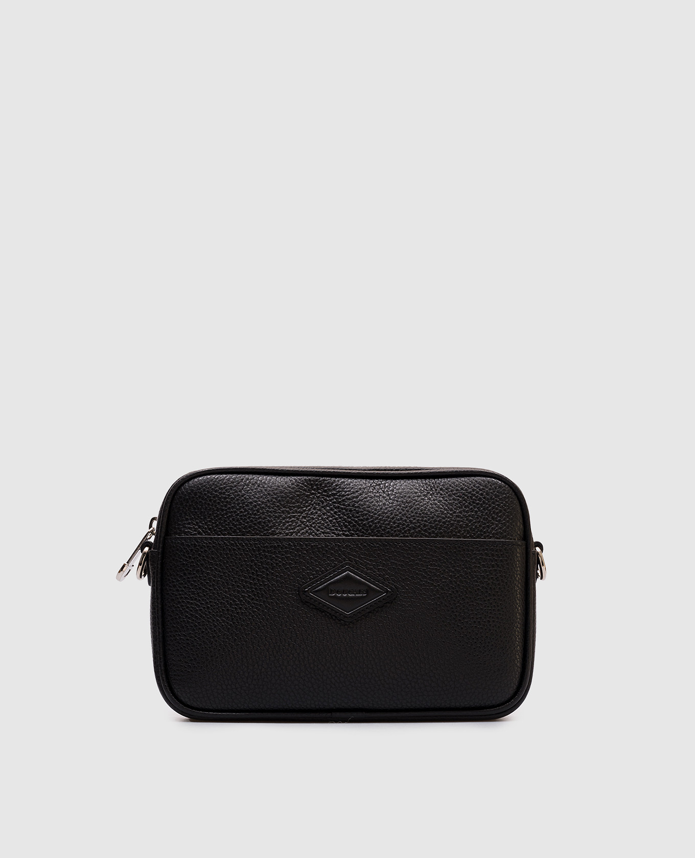 

Black leather bag with logo patch Doucal's