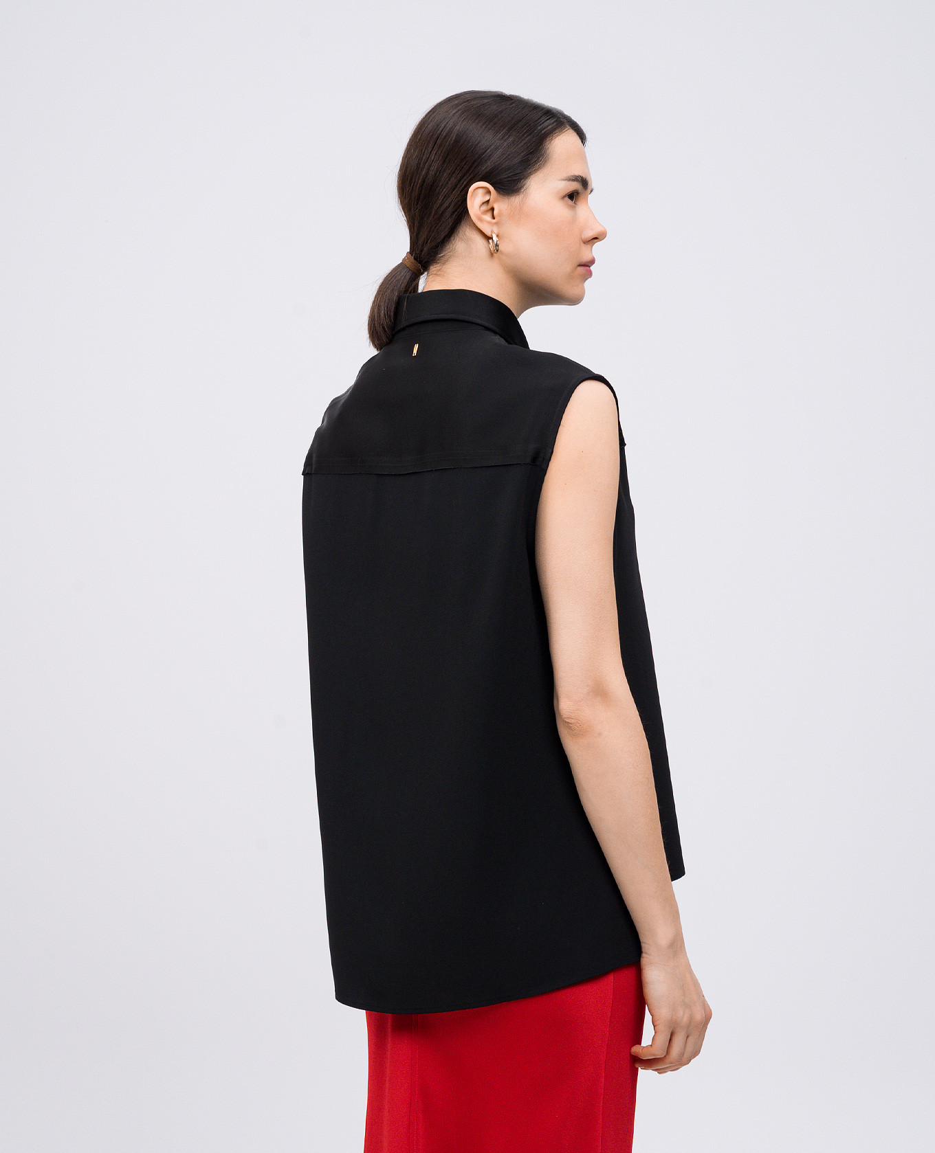 Black blouse with logo Ami Paris 4