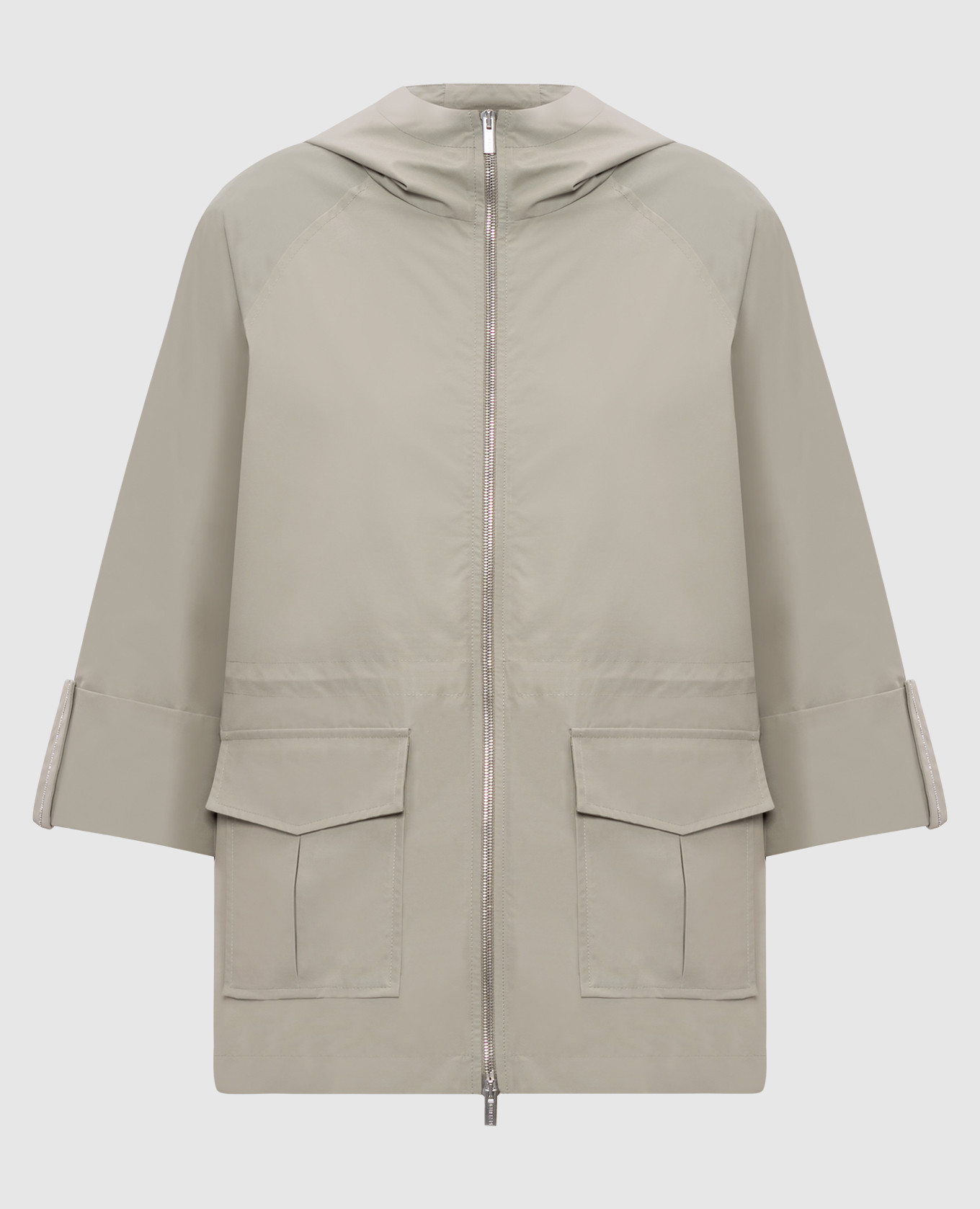 

Green jacket with monil chain Peserico