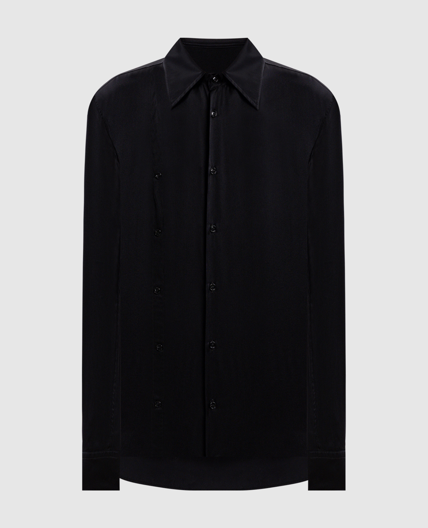 Carole black silk blouse Ann Demeulemeester