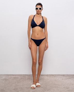 Vilebrequin Blue swimsuit bodice with crystals FHACH472