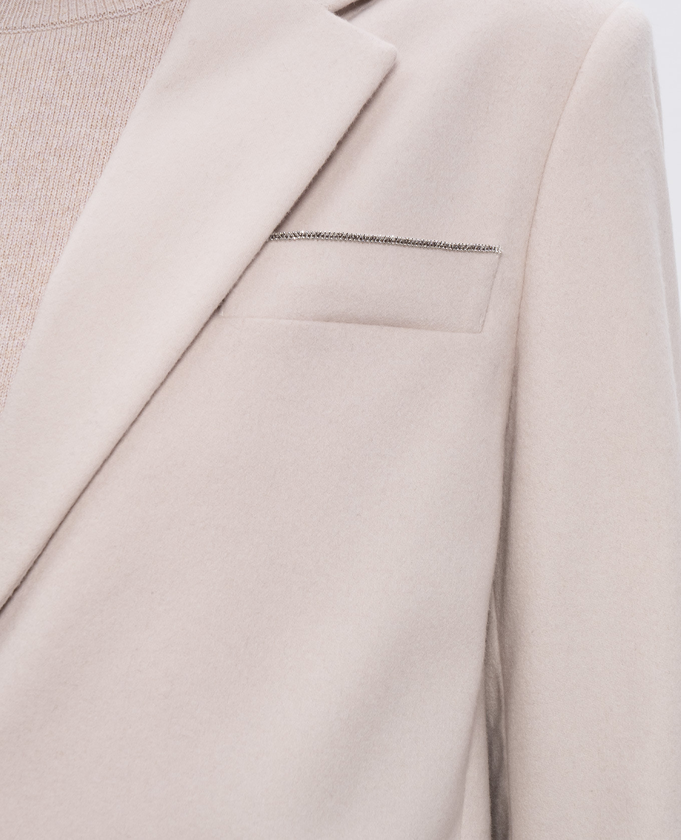 

Beige wool jacket with monil chain Peserico