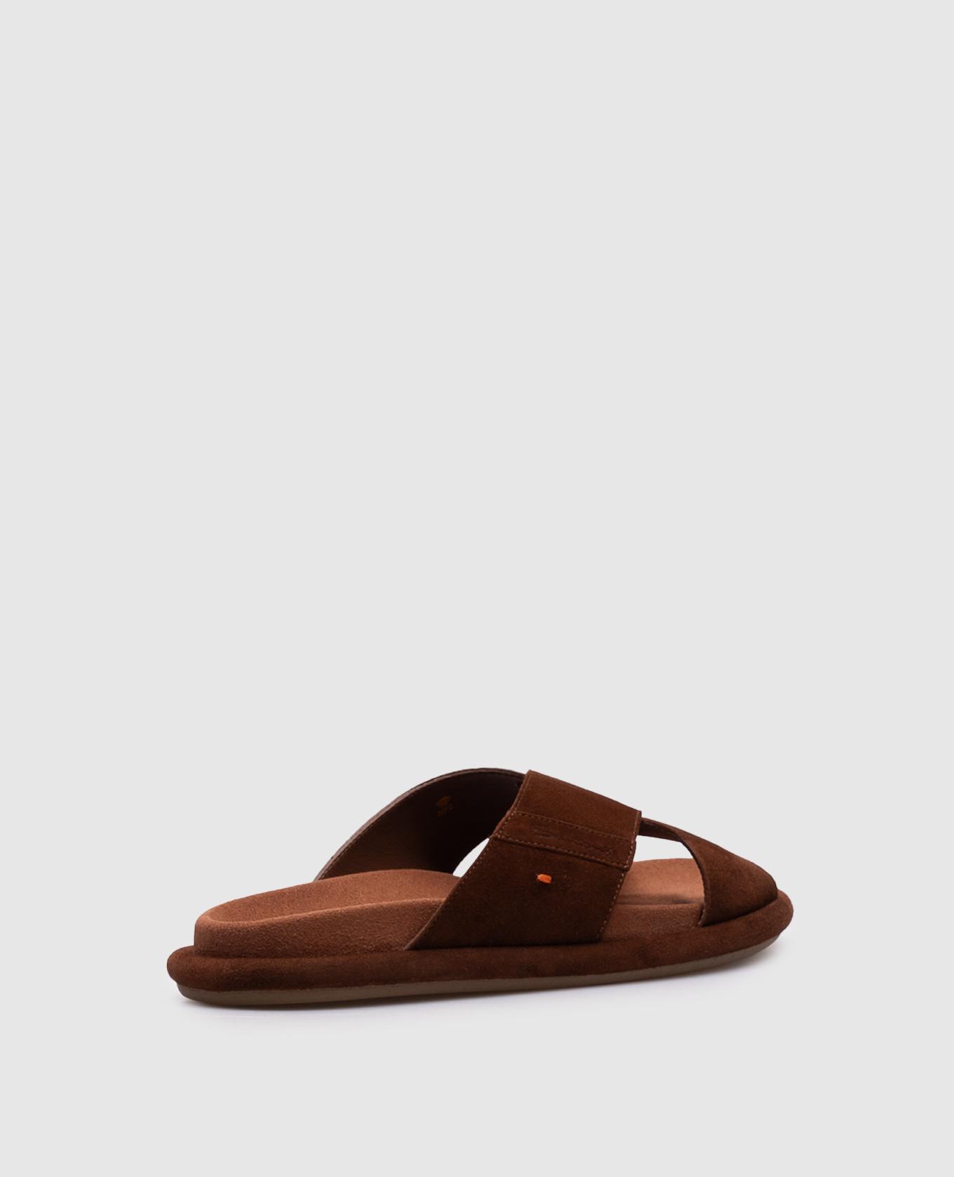 

Brown suede flip-flops with logo Santoni