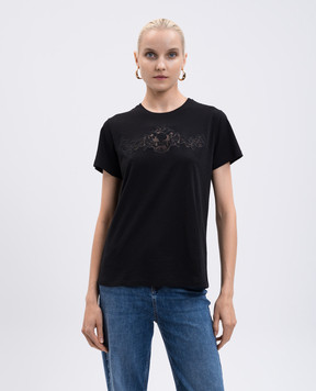 Twinset Black T-shirt with logo 252TP2052