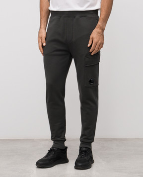 C.P. Company Green joggers with logo patch MSP717A005086W