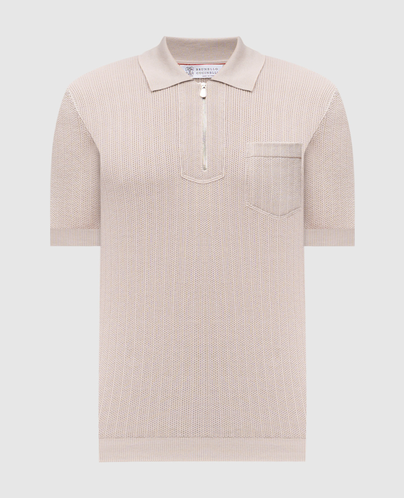 

Beige polo shirt with a pattern Brunello Cucinelli