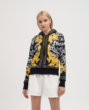 Versace Jeans Couture Black sports jacket in Barocco print 75HAI3A6FS099
