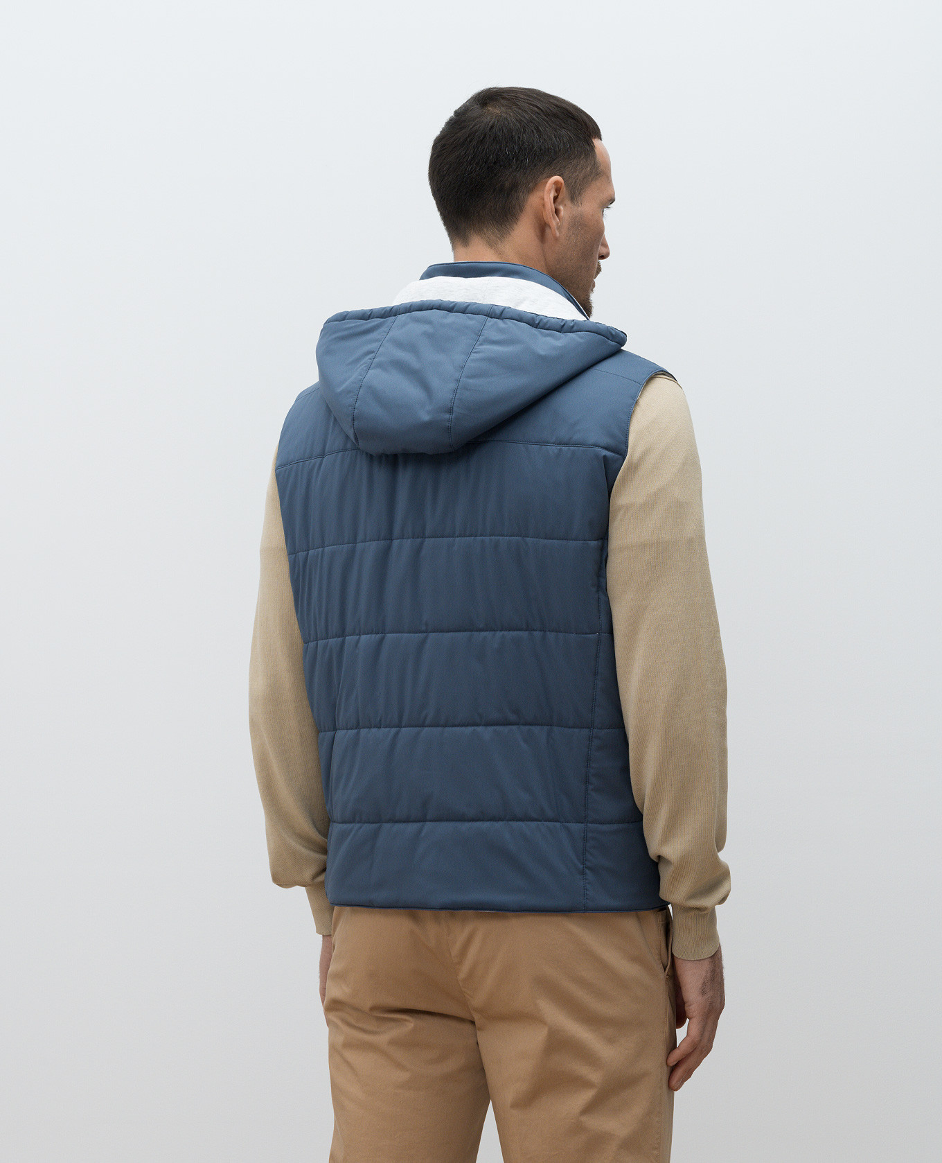 

Blue quilted vest Enrico Mandelli, Light blue