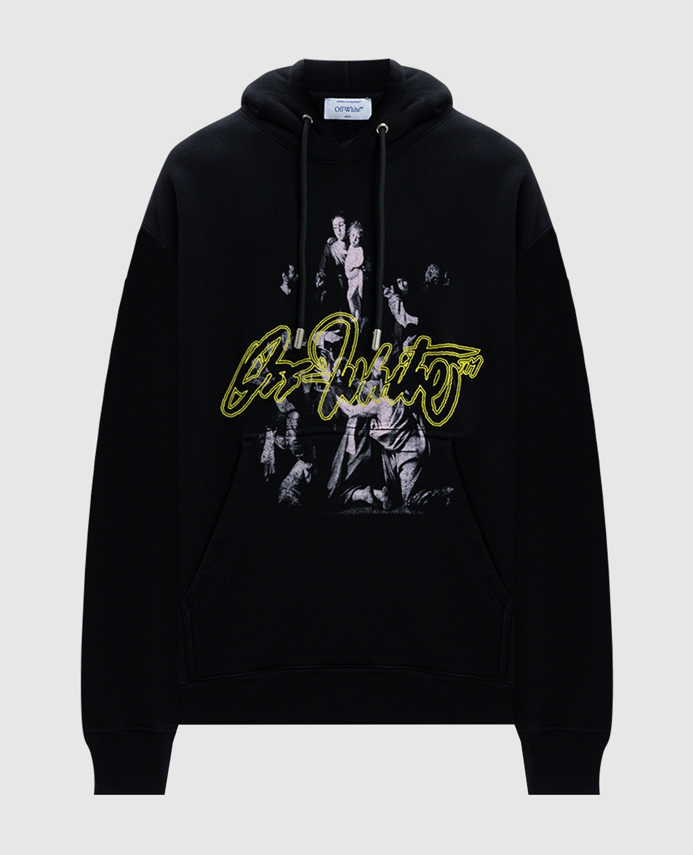 

Black Script Mary Logo Embroidered Hoodie Off-White