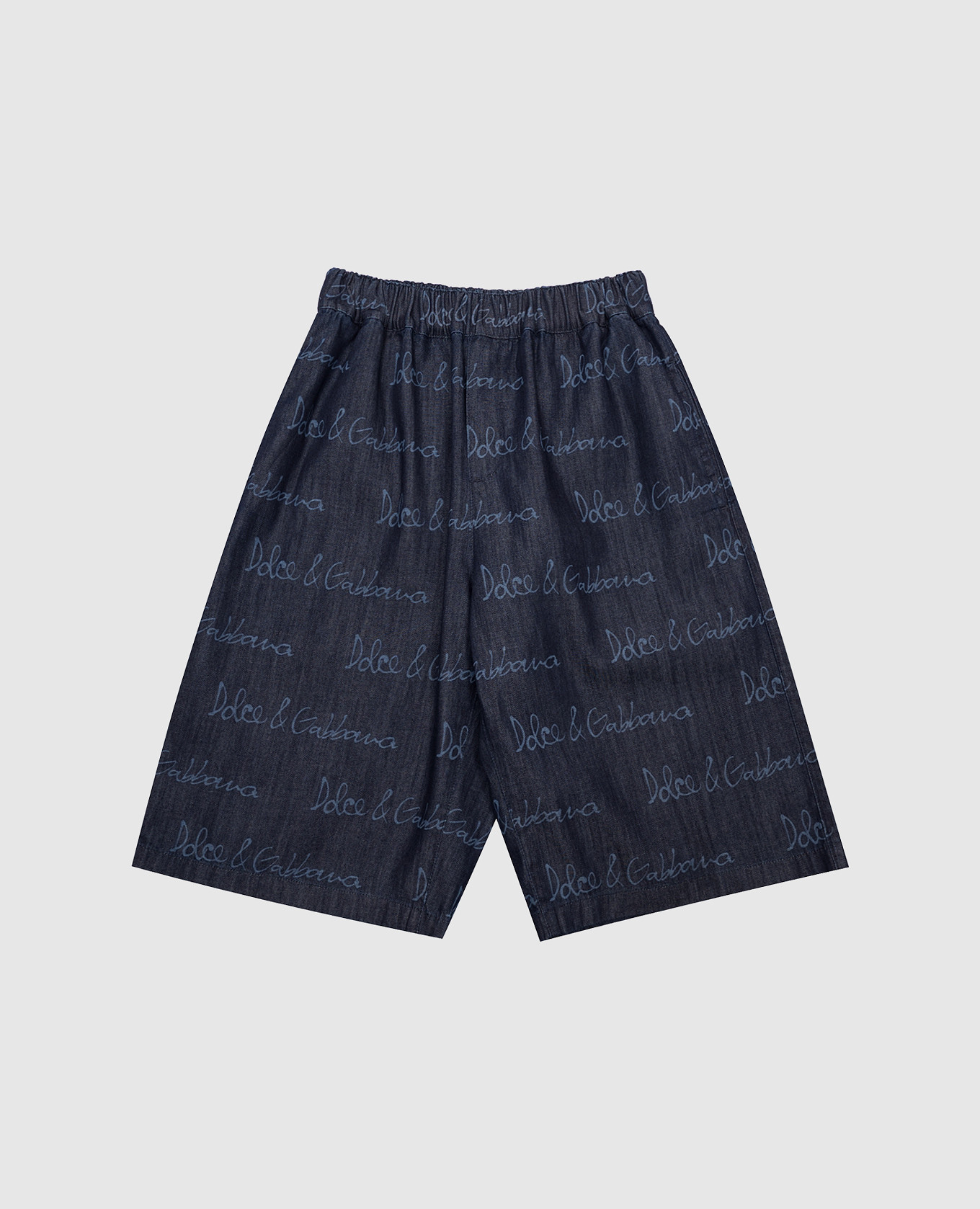 

Children's blue denim shorts with logo Dolce&Gabbana