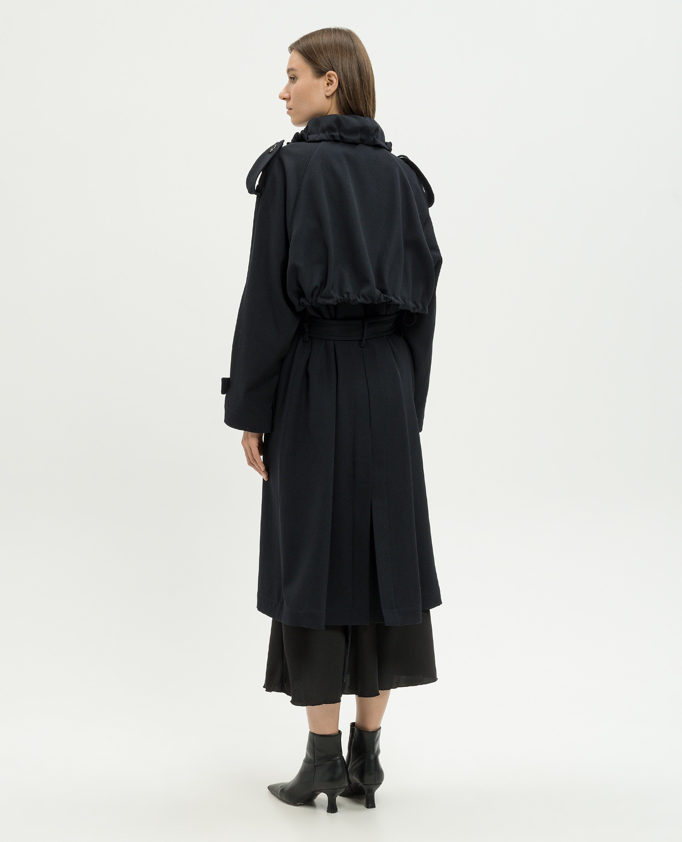 

Blue woolen trench coat Bottega Veneta