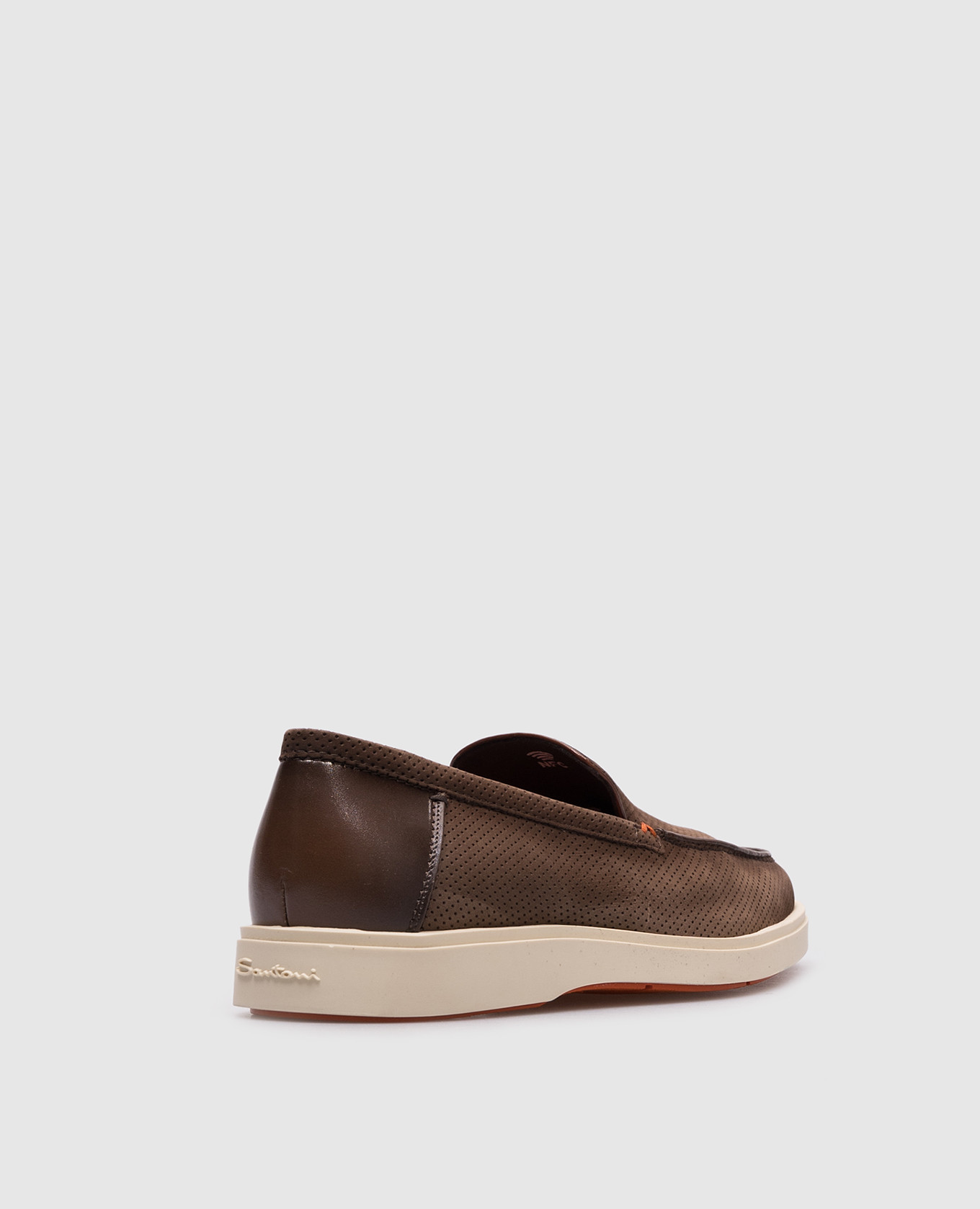 

Brown nubuck loafers Santoni