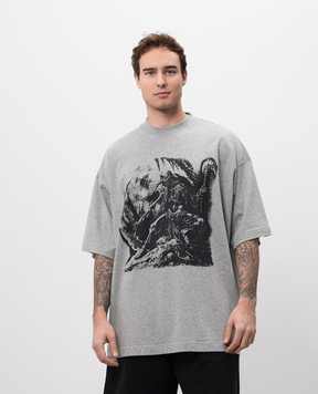 Vetements Gray t-shirt with a print UA66TR645G