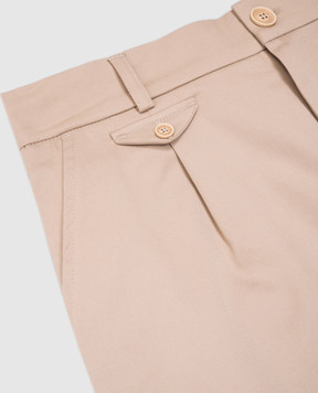 Dolce&Gabbana Children's beige shorts with lapels L43Q66G7N9I6