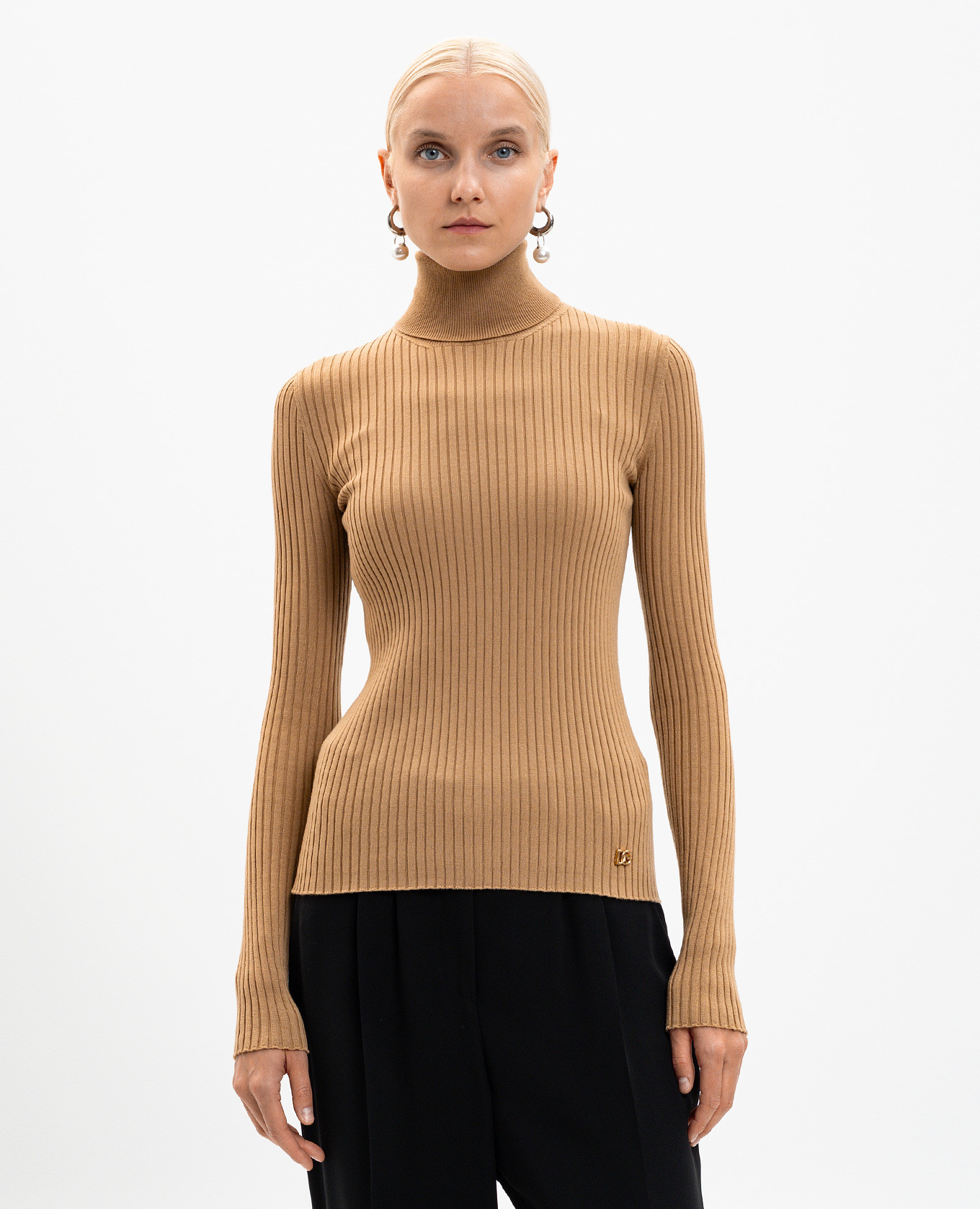 

Brown ribbed wool golf jacket Dolce&Gabbana