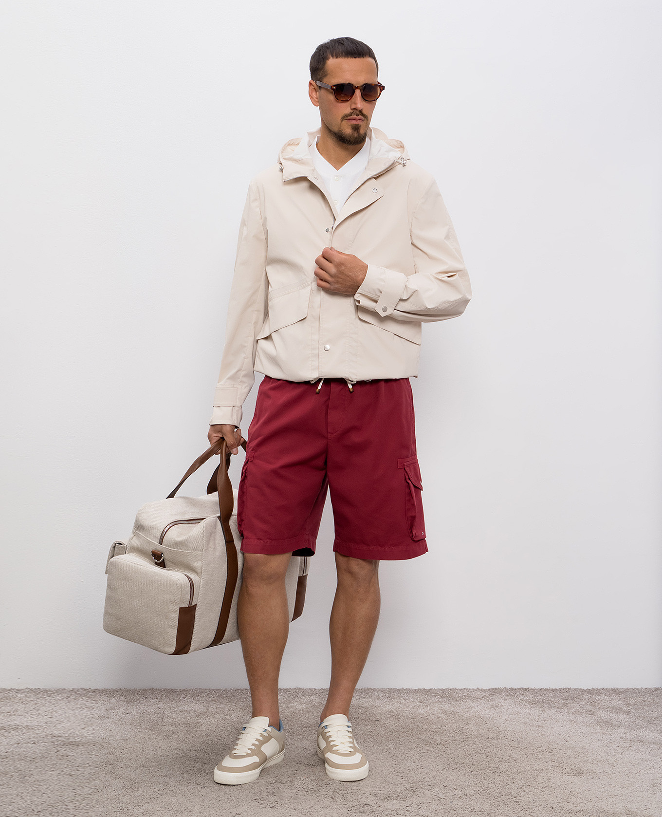 

Burgundy cargo shorts Brunello Cucinelli