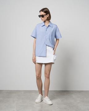 Coperni White denim mini skirt with pockets COPJ49251