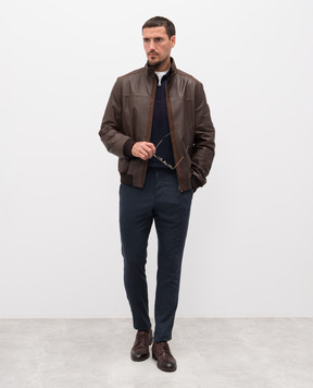 Marco Pescarolo Caracciolo blue wool and cashmere pants CARACCIOLO5229