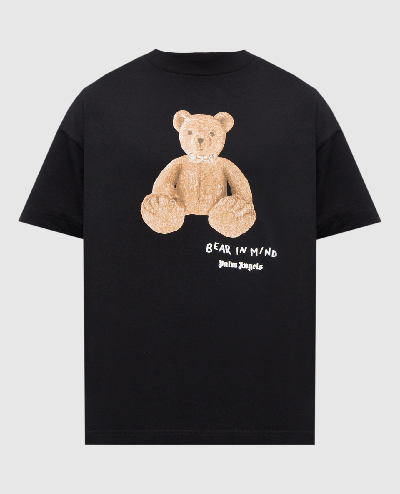 

Bear in Mind black T-shirt with logo print Palm Angels