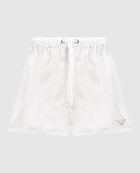 Prada White Re-Nylon Logo Shorts 22H8401WQ8
