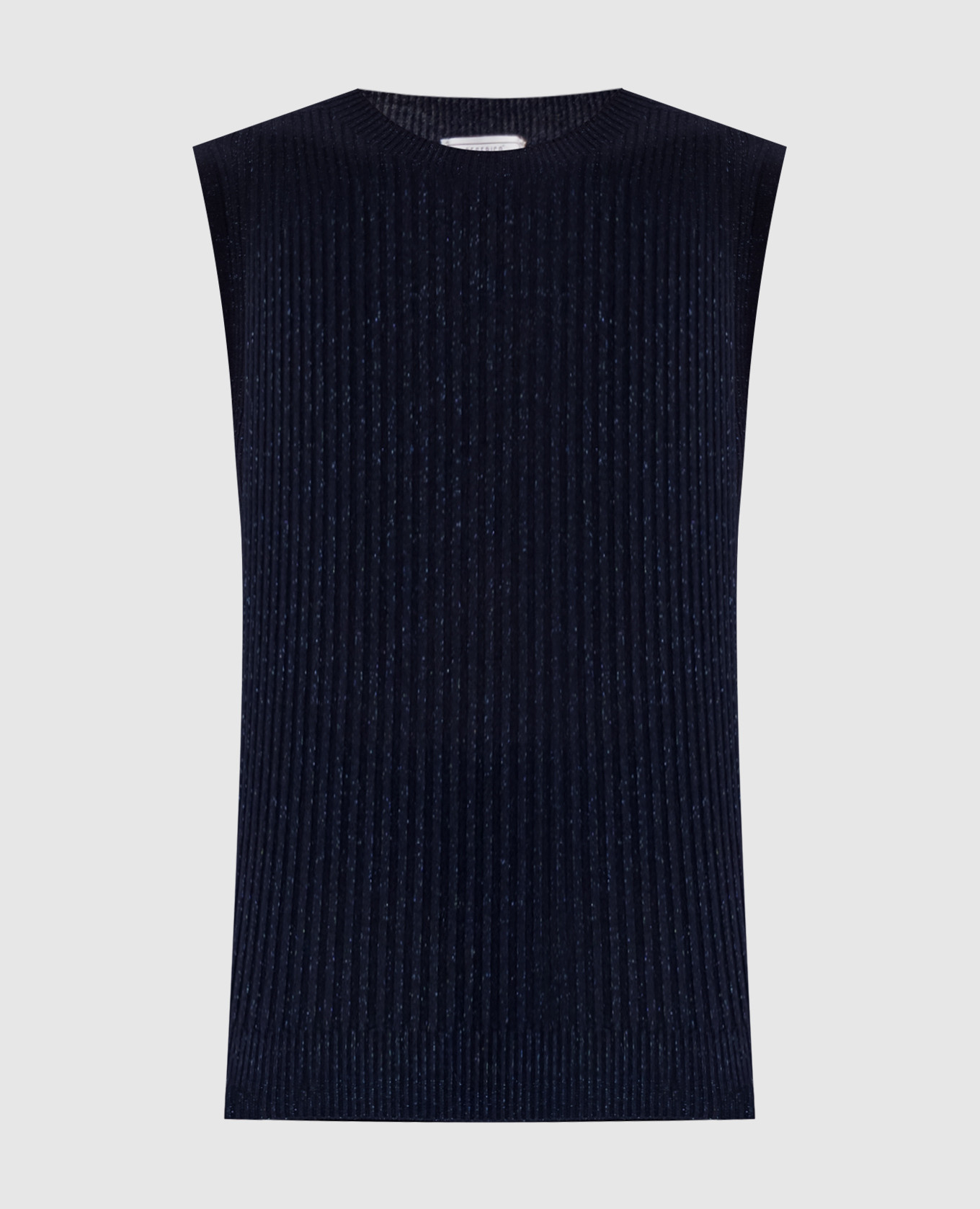 Blue ribbed top with lurex Peserico