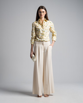 Max Mara Sportmax Yellow RIVA shirt in print RIVA