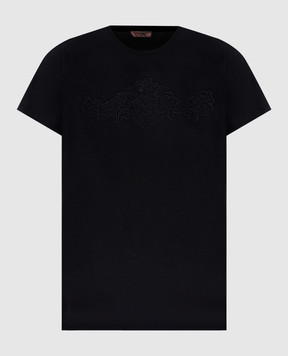 Twinset Black T-shirt with logo 252TP2052
