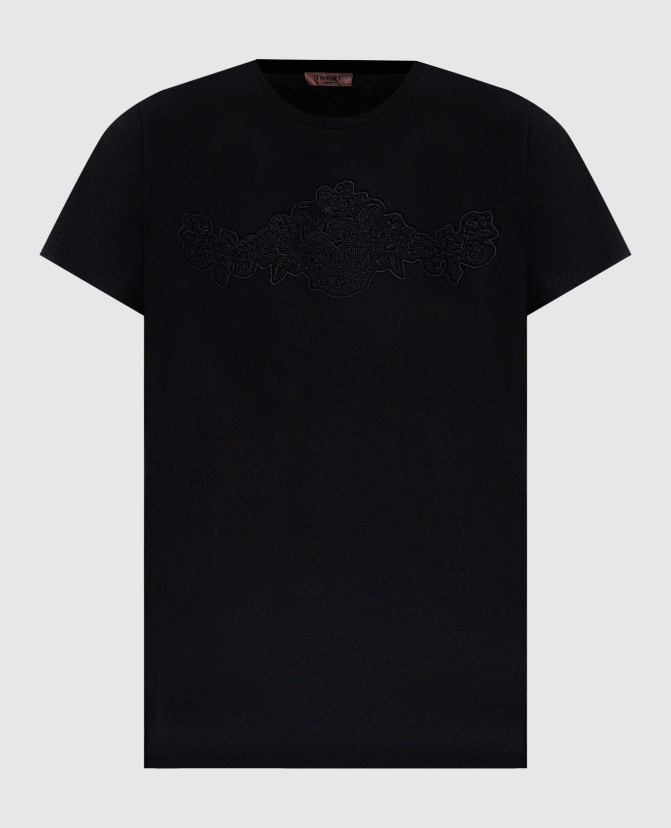 Black T-shirt with logo Twinset