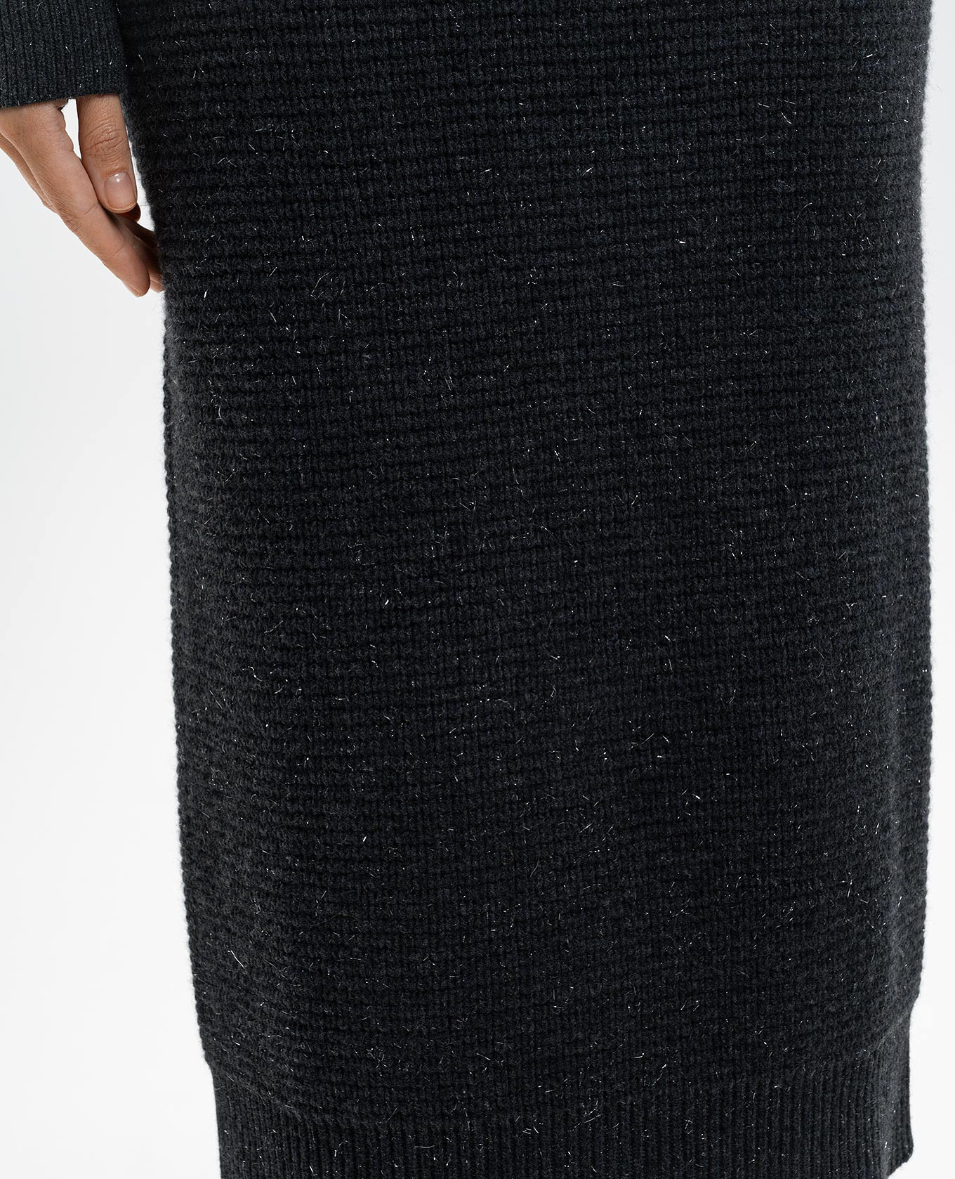 

Gray wool and silk midi skirt with lurex Peserico, Grey