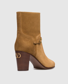 Valentino Khaki suede boots with VLogo emblem 7W2S0MT7DHU
