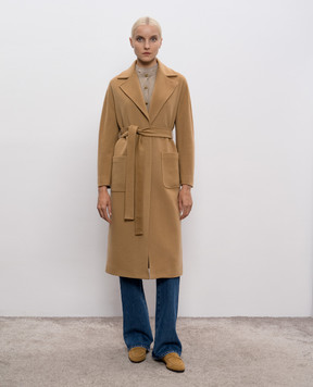 Heresis Beige cashmere coat M46120I560