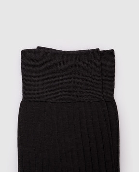 RiminiVeste Black Principe ribbed socks PRINCIPE