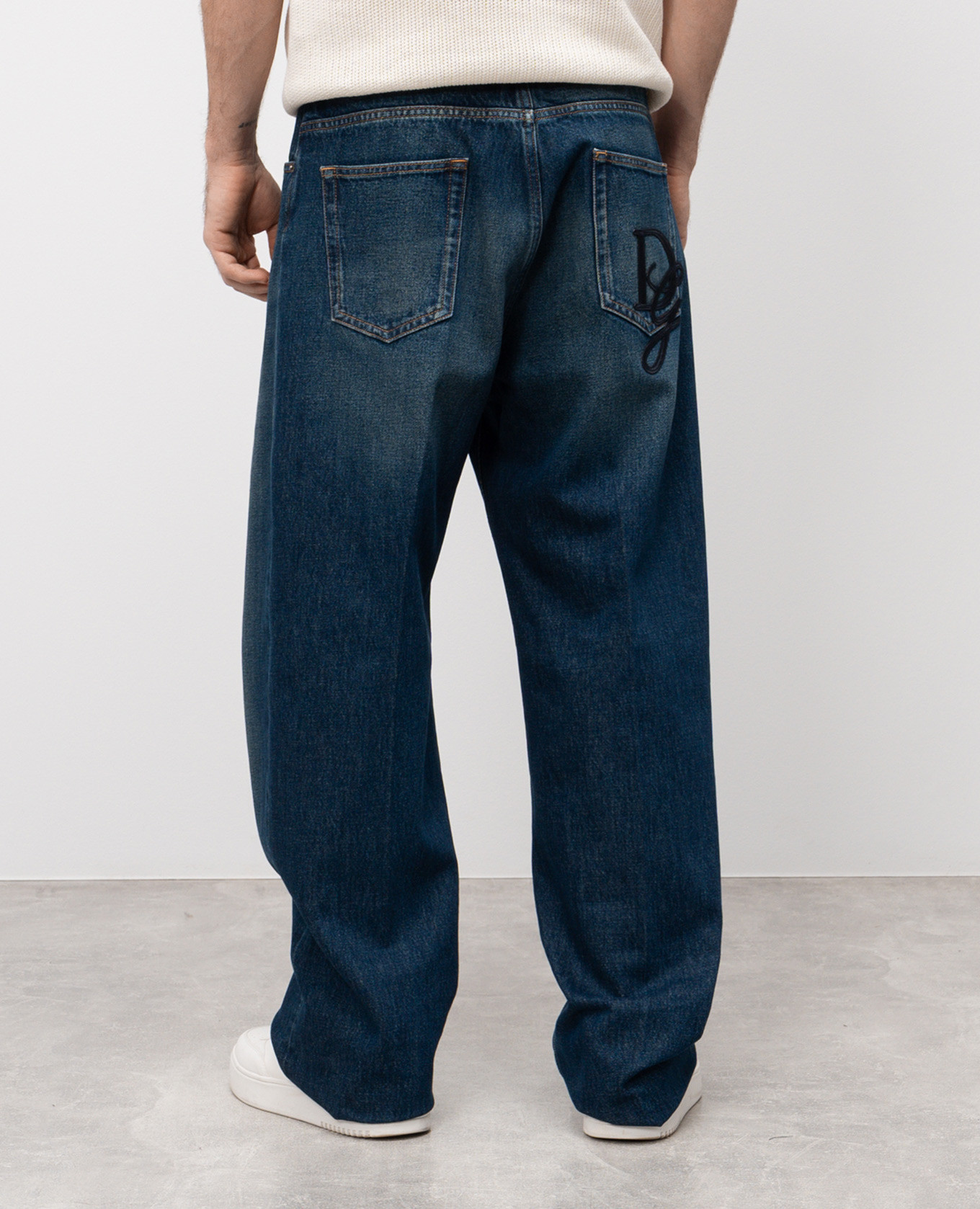 

Blue jeans with DG logo monogram embroidery Dolce&Gabbana