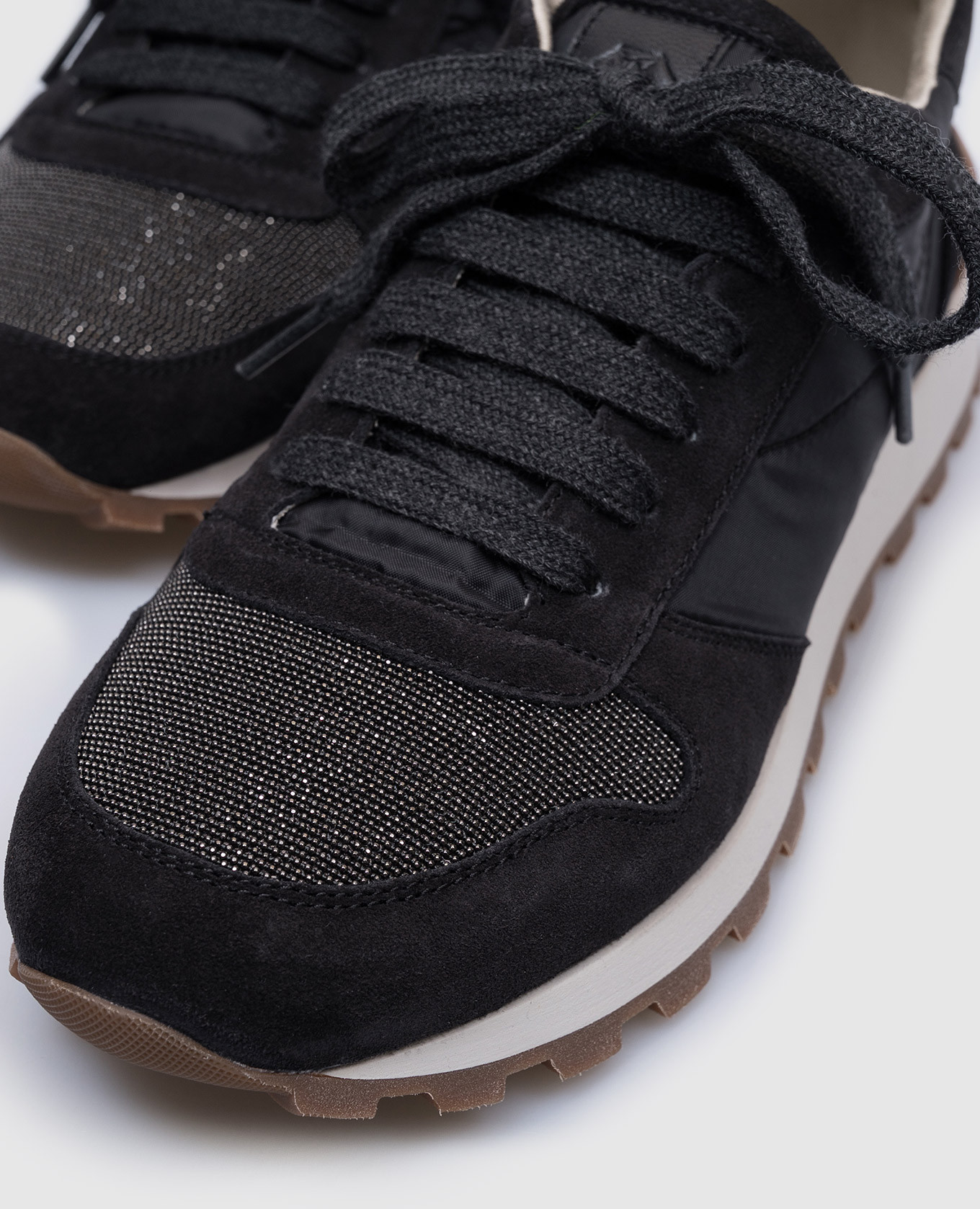 

Black combination sneakers with a monil chain Brunello Cucinelli