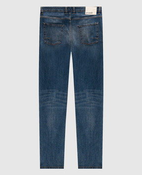 Officina 36 Blue jeans with logo patch 0273000008