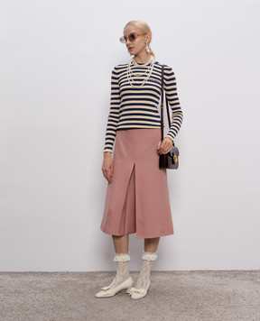 Valentino Beige striped jumper with logo 7B3KC66N9JD