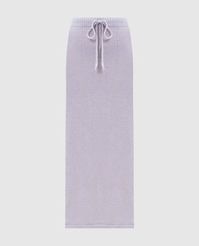Twinset Gray wool and cashmere maxi skirt 252TF3042