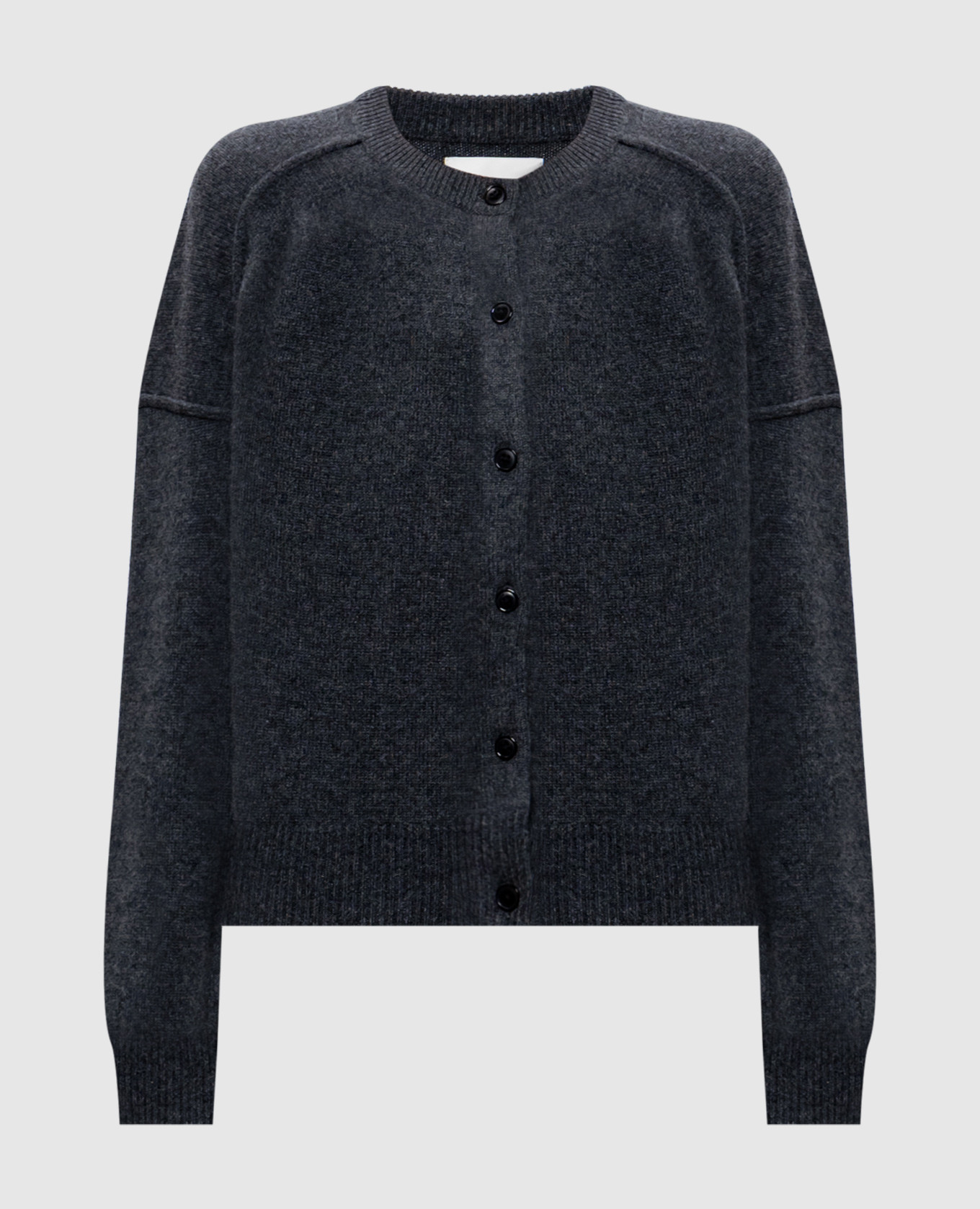 Keti gray cashmere cardigan with embroidery lou lou studio