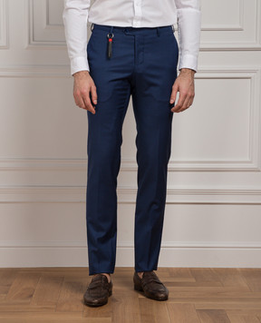 Marco Pescarolo Blue pants made of wool SLIM804914