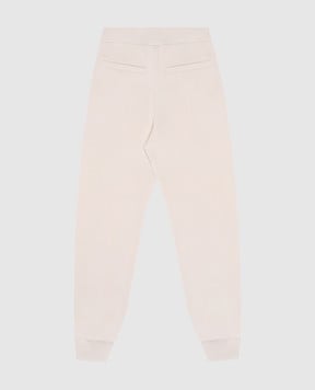 Balmain Children's beige joggers with logo BX6P40Z31831214