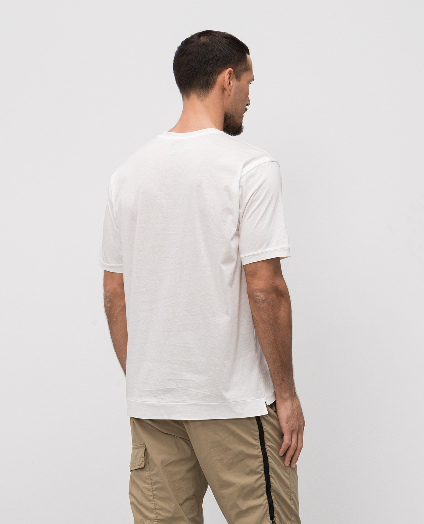 

White T-shirt with logo print C.P. Company